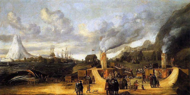 Cornelis de Man The Whale oil Factory on Jan Mayen Island. France oil painting art